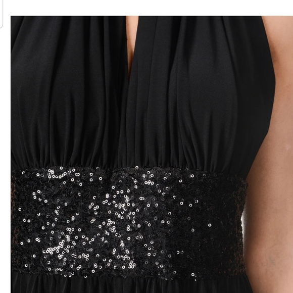 R&M Richard's Halter Neck Sequence Dress NWT - Picture 4 of 6